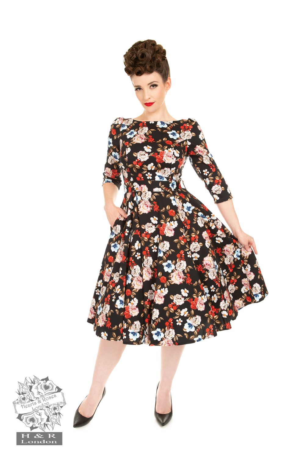 Nora Floral Swing Dress